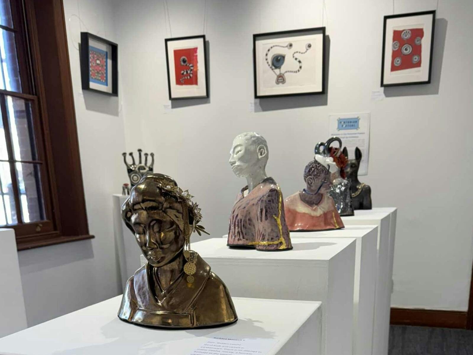 Ceramic and original prints in the VIC Gallery