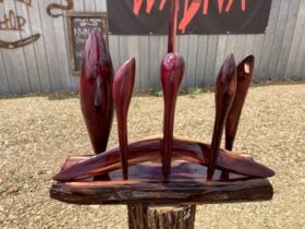 Very rare purple mulga wood