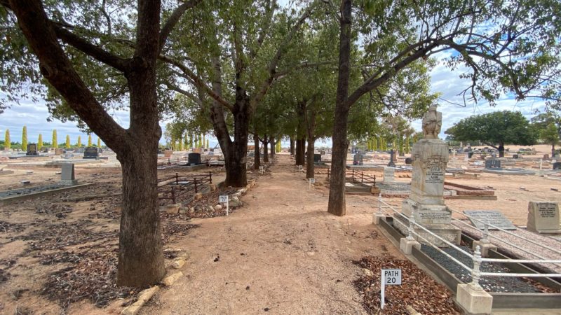 Old section path at Waik Cemetery