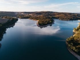 Aerial view of Warren Reservoir Reserve
