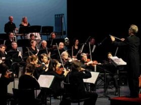 Angus Christie conducts the Limestone Coast Symphony Orchestra