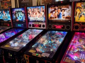 A row of pinballs from the 2010