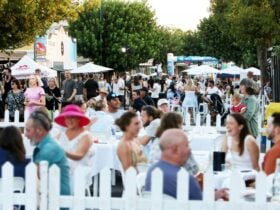 Crowds filling the streets at Barossa Food & Wine Village