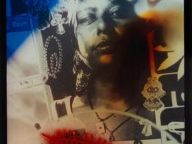 A collage of mixed media