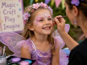 Child Dressed as a Fairy getting face painted