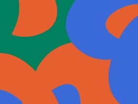 FLAME Festival 2026 background, mixed swirls of blue, green, orange