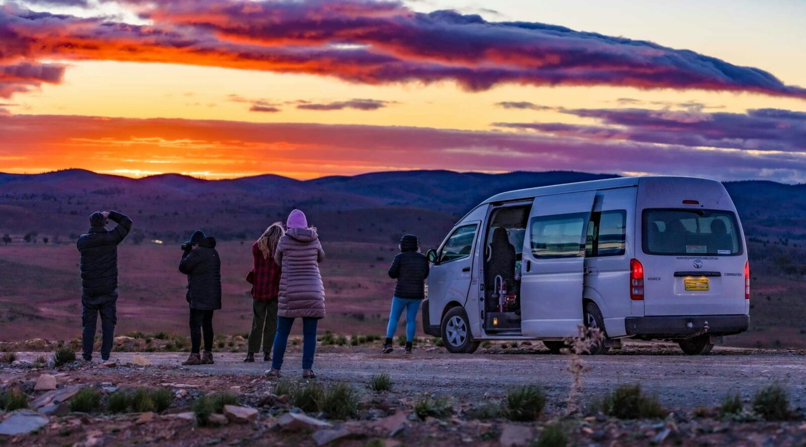 Capturing the sunset in the Flinders Ranges with Adventure Art Photography.