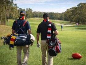 Footy colours on the fairways - Tanunda Pines Golf Club