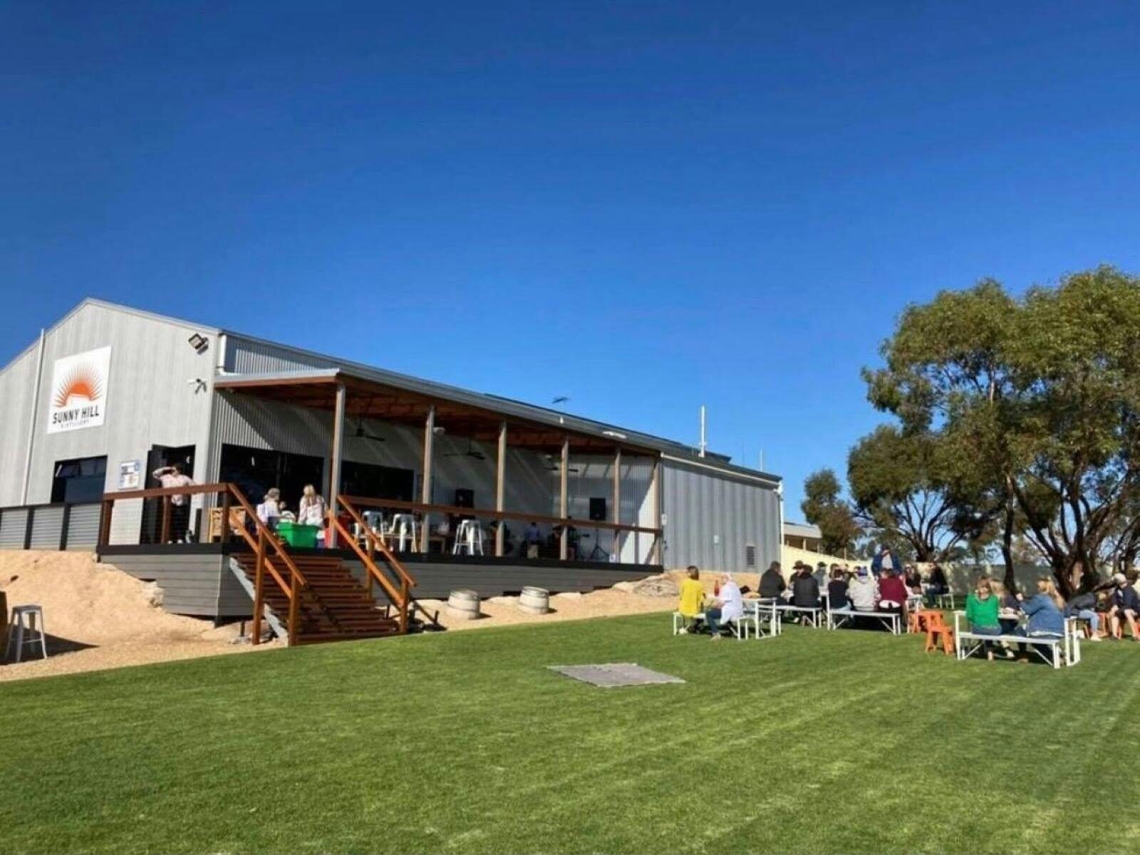 Lawn facing deck