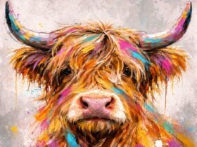 Highland Cow abstract