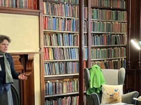 Helen presenting in Circulating Library