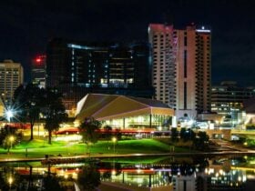 Adelaide nighttime cityscape