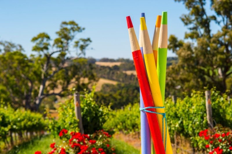 Pencils and driveway