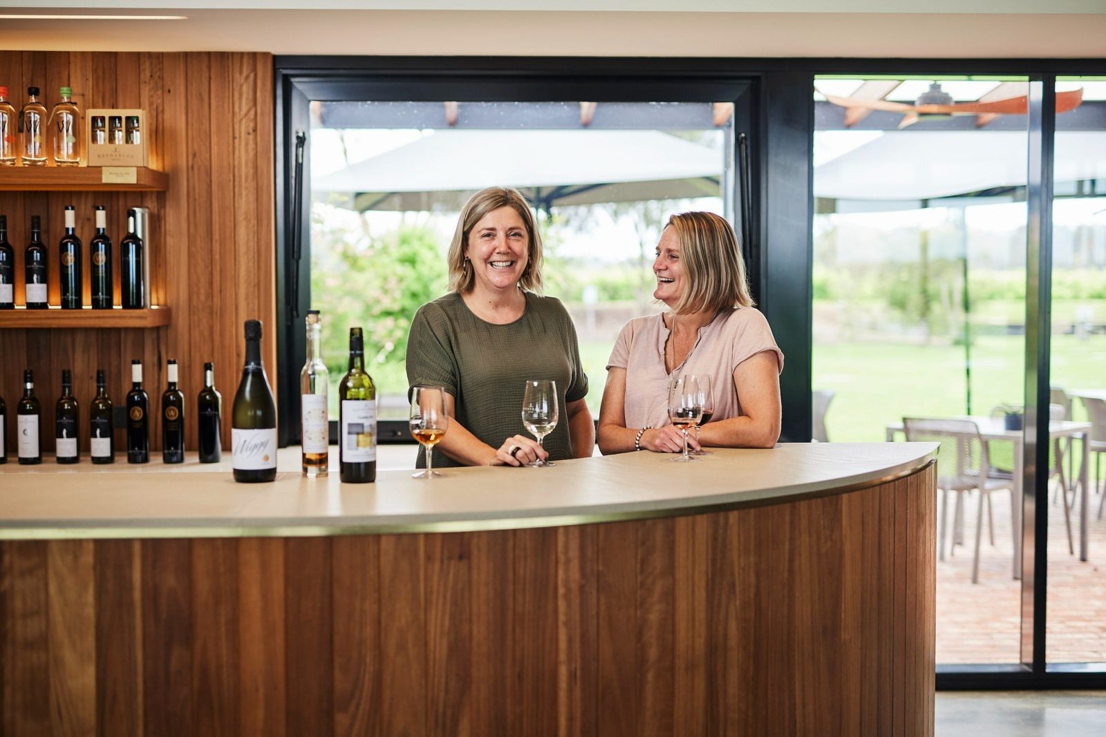 New tasting room at Bremerton Winery cellar door. Willson sisters