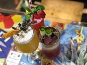 A selection of cocktails available