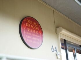 Double Dragon Sign - round