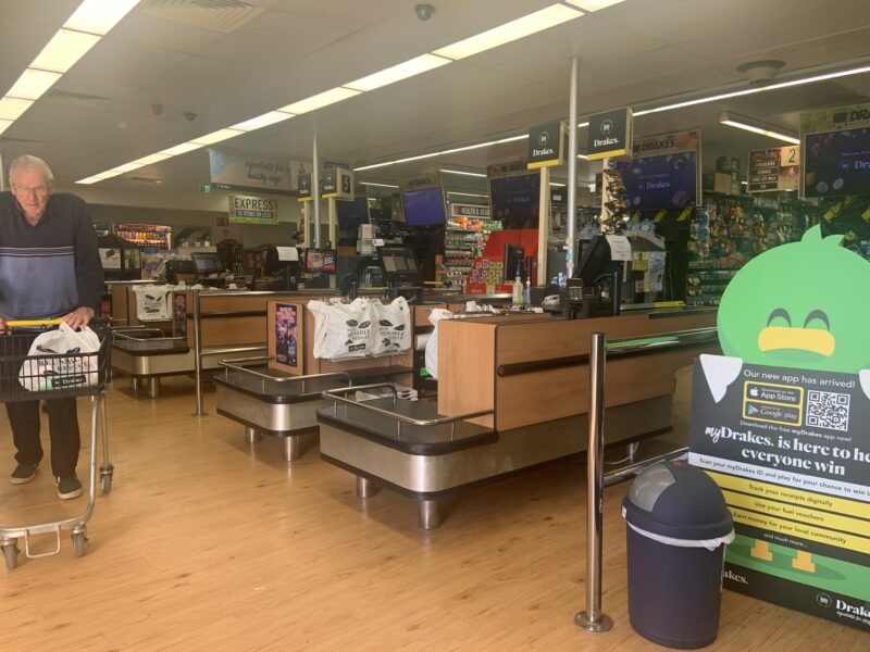 Inside view of cashier