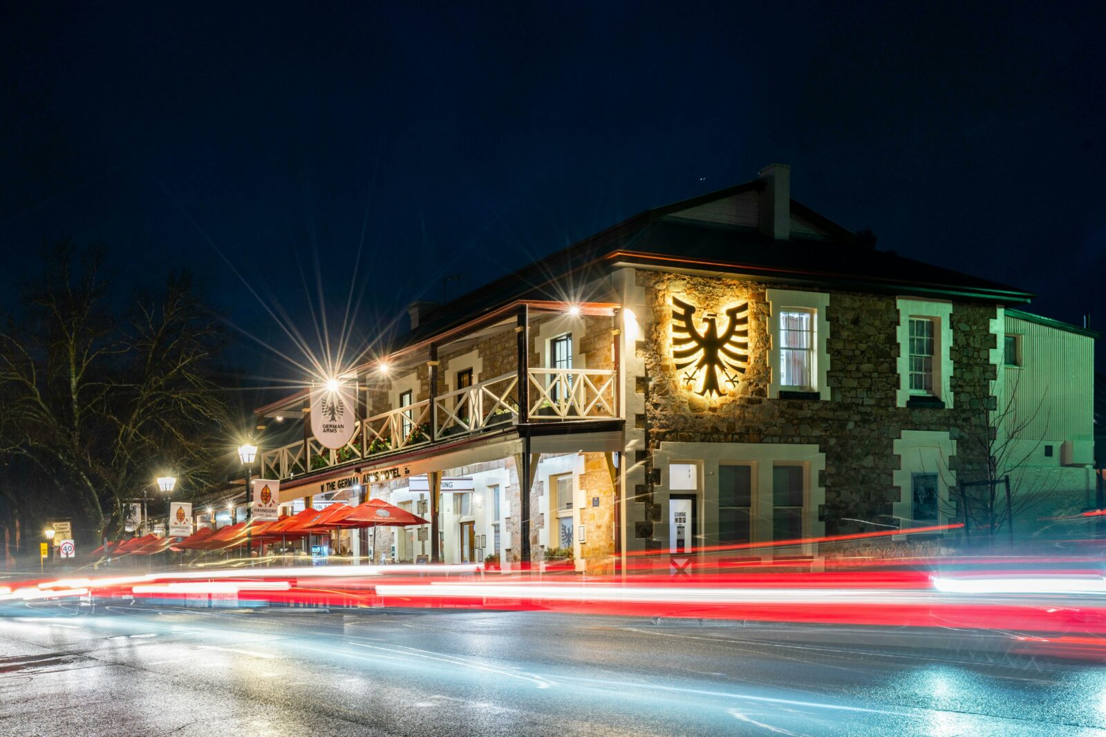 Night exterior hotel