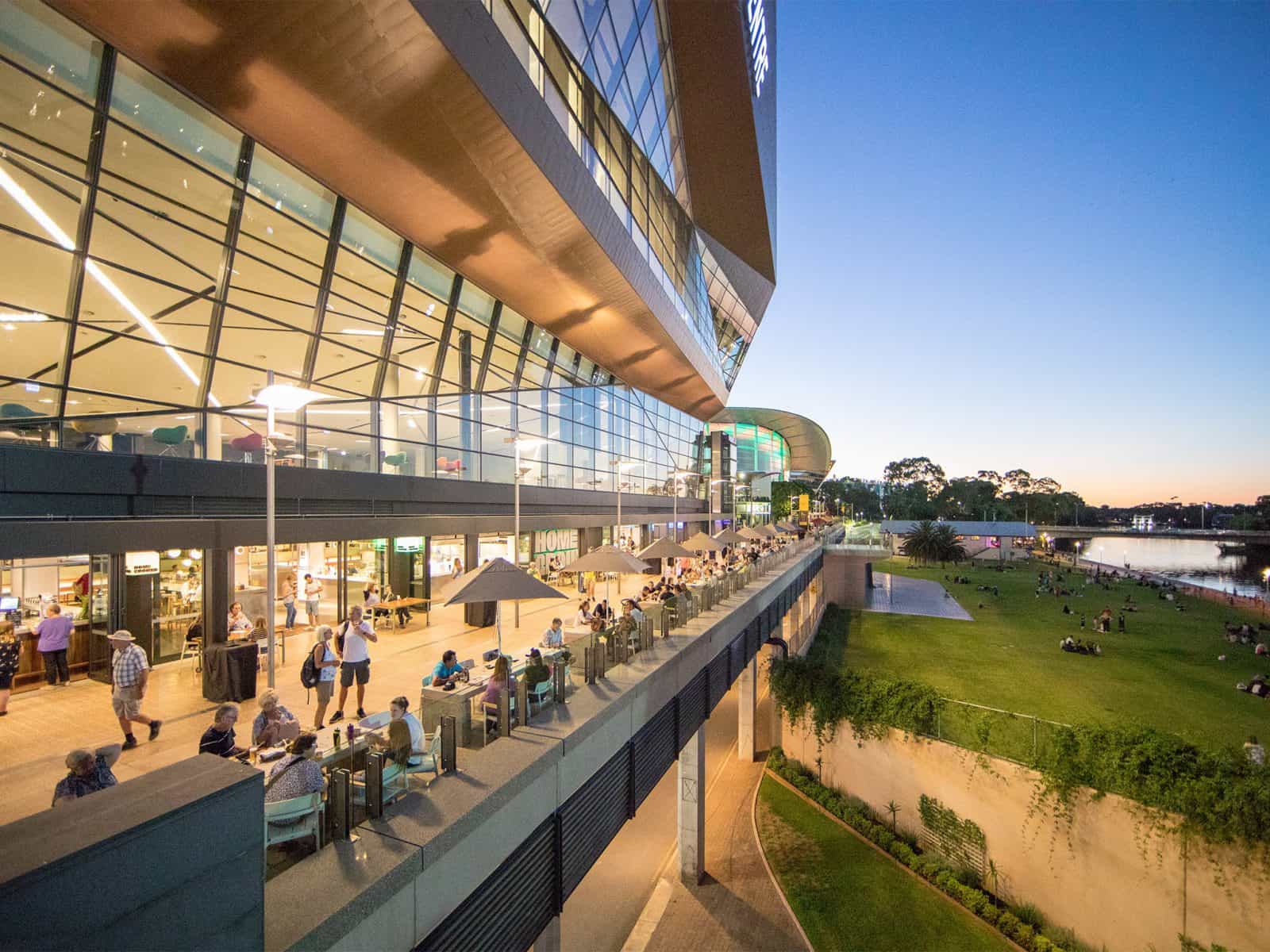 Home Ground dining precinct, Adelaide Riverbank Promenade