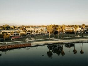 View of Hotel Renmark from the River Murray