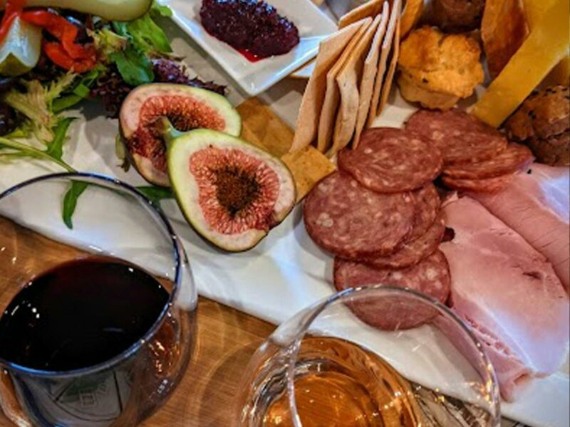 Platter in adjoining Monkey Nut Cafe at Kies Family Wines