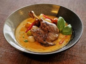 Confit duck red curry