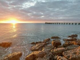 Port Rickaby beach at sunset