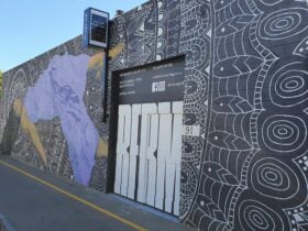 External view of Reform Distilling including the street art on the building frontage