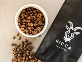 Ricca Coffee Co bag and beans