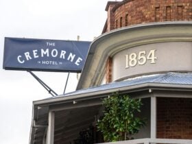 Cremorne Hotels front of building signage: Cremorne logo and 1854, year of establishment