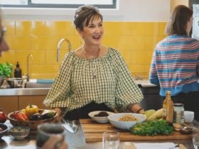 Andrea, The Green Gourmet, teaching from her Willunga kitchen