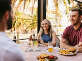 Dining on the balcony