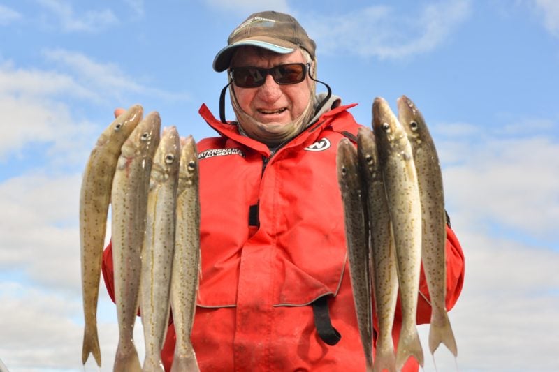 Downwind Charters regular Rod Webber with some tasty winter whiting