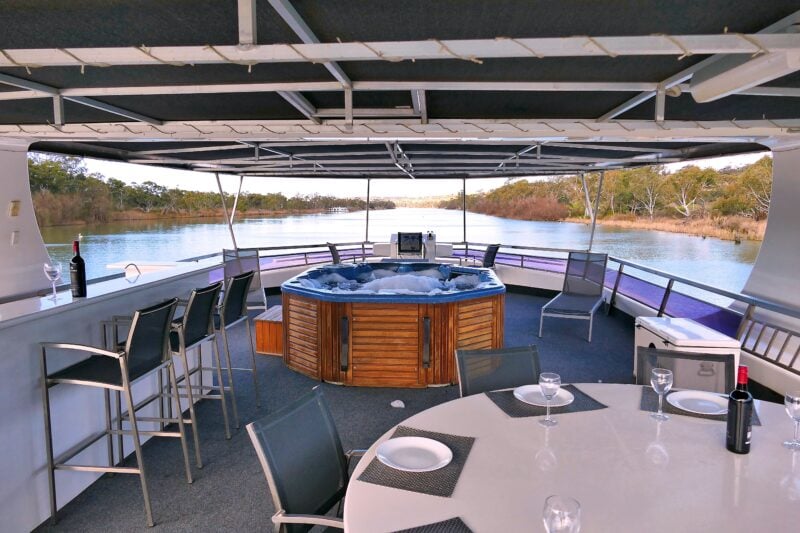 Upstairs decking area