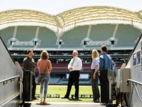 Tour group comes up race onto Adelaide Oval turf