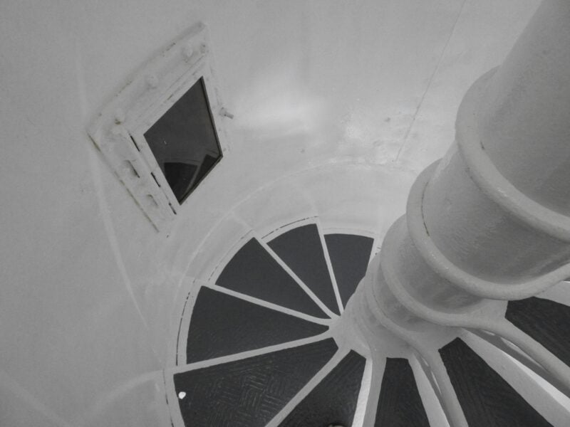 Looking down in the stairwell