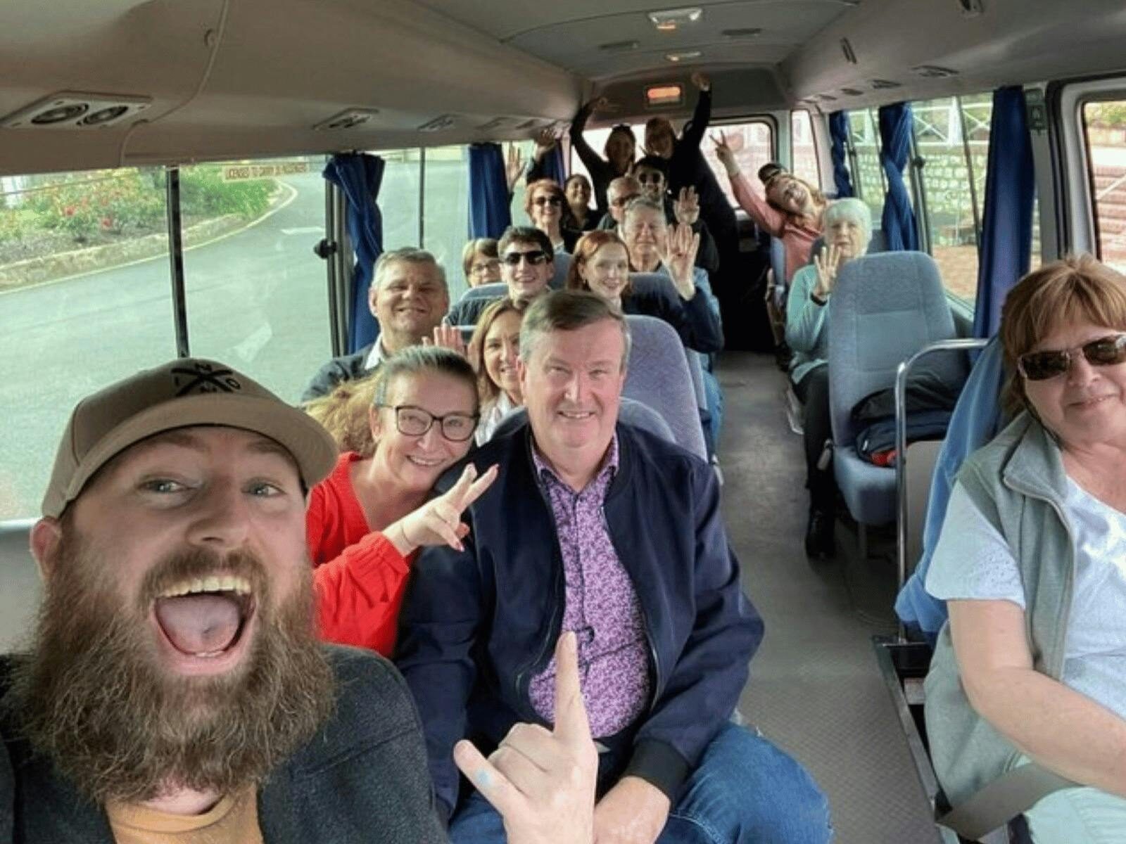 Jason with passengers