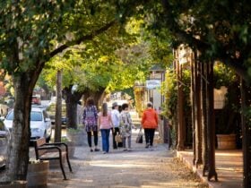 Group of people on a walking tour
