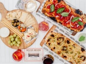 Wine, gin and pinsa at the Chalk Hill Collective