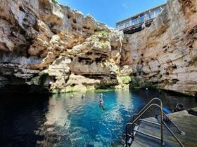 See the sinkhole from water level when you take a tour at Kilsby Sinkhole