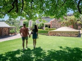Self-guided tour of Langmeil's historic settlement buildings and beautiful winery grounds