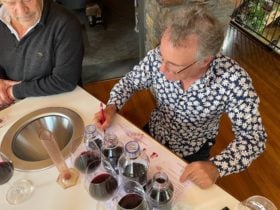 Man blending wine