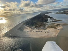Murray Mouth, where the river meets the ocean. Simply stunning at this time of day.