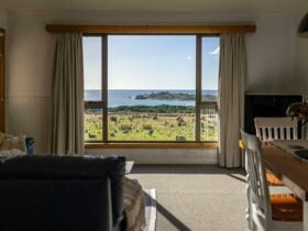 View from the dining room and lounge.