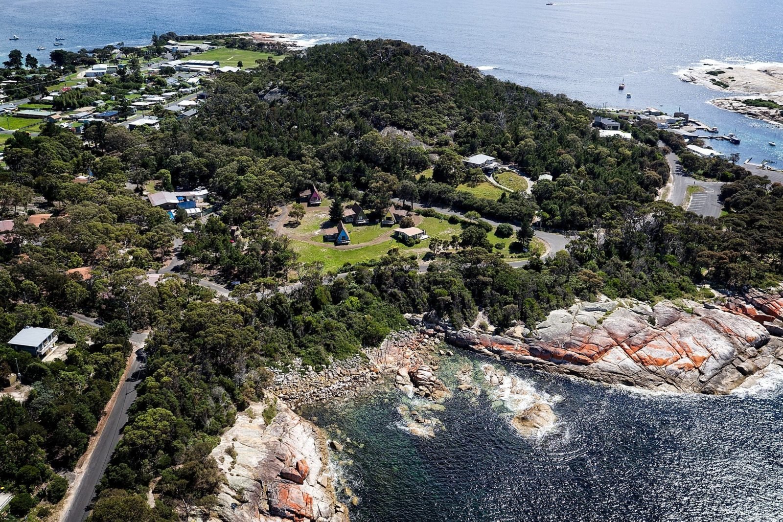 Arial View of Bicheno By The Bay