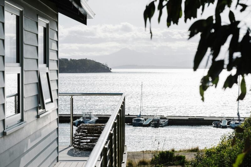 Bruny Boathouse with front seat views of D