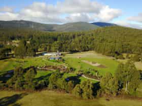 Inala on Bruny from above