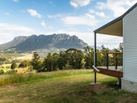 The view from between the cottages