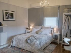 Layout of main room bedroom area