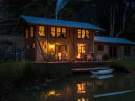 Kick back and relax in our unique converted cob barn, by the lake, in the forest